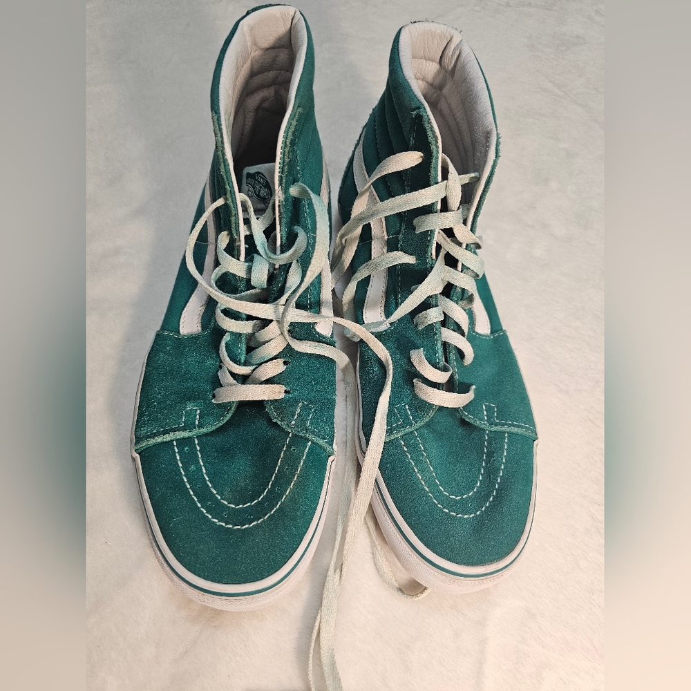 VANS skater shoes teal green Mens 9.5 US - Picture 3 of 9